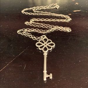 Sterling silver Tiffany & Co Large Key Pendant